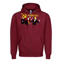 Burgundy the communist party Zipper Hoodie - minhPixels