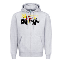 Heather Grey the communist party Zipper Hoodie - minhPixels