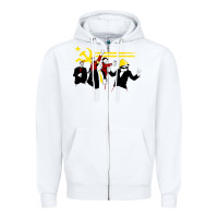 White the communist party Zipper Hoodie - minhPixels