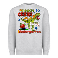 Heather Grey ready to crush kindergarten Heavyweight Sweatshirt - BundleAndBundleShop