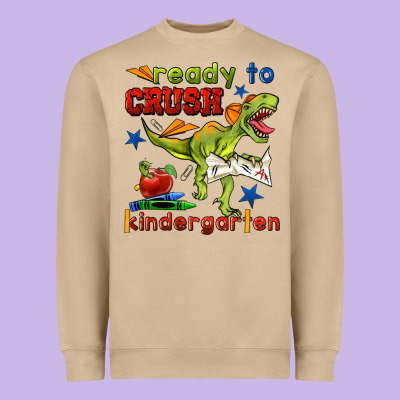 Ready To Crush Kindergarten Heavyweight Sweatshirt Designed By Bundleandbundleshop