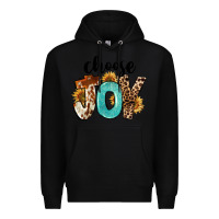 Black Choose Joy Premium Hoodie - FaDigitalArtStudio