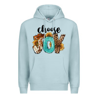 Blue Mist Choose Joy Premium Hoodie - FaDigitalArtStudio