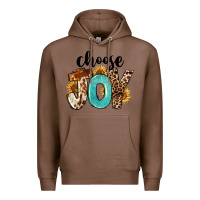 Chestnut Choose Joy Premium Hoodie - FaDigitalArtStudio