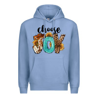 Colony Blue Choose Joy Premium Hoodie - FaDigitalArtStudio