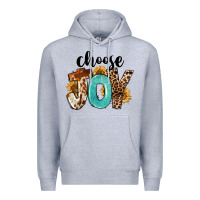 Heather Grey Choose Joy Premium Hoodie - FaDigitalArtStudio