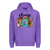 Purple Choose Joy Premium Hoodie - FaDigitalArtStudio
