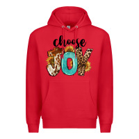 Red Choose Joy Premium Hoodie - FaDigitalArtStudio