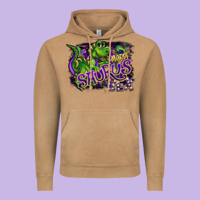 Mardi Saurus Rex Vintage Hoodie Designed By Cowgirlartshop