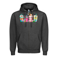 Charcoal Heather easter day coffee gnome Zipper Hoodie - CowhideDigitalArt