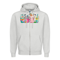 Dove Grey easter day coffee gnome Zipper Hoodie - CowhideDigitalArt