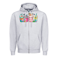 Heather Grey easter day coffee gnome Zipper Hoodie - CowhideDigitalArt