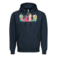 Navy easter day coffee gnome Zipper Hoodie - CowhideDigitalArt