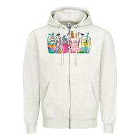 Oatmeal Heather easter day coffee gnome Zipper Hoodie - CowhideDigitalArt