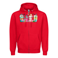 Red easter day coffee gnome Zipper Hoodie - CowhideDigitalArt