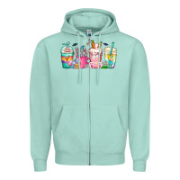 Seafoam easter day coffee gnome Zipper Hoodie - CowhideDigitalArt