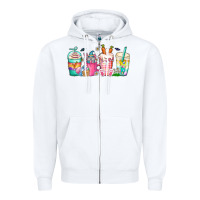 White easter day coffee gnome Zipper Hoodie - CowhideDigitalArt