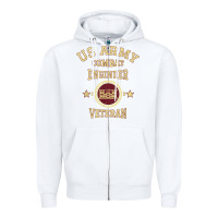 White US Army Combat Engineer Combat Engineer Veteran Gift Zipper Hoodie - minhPixels