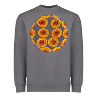 Storm african fabric pattern round earrings 4 Heavyweight Sweatshirt - BundleAndBundleShop