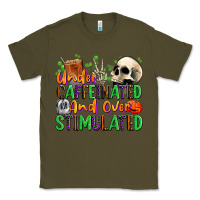 Army Green Under Caffeinated and Over Stimulated Classic Tee - texasbilliewilder