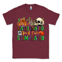 Burgundy Under Caffeinated and Over Stimulated Classic Tee - texasbilliewilder