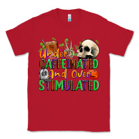 Red Under Caffeinated and Over Stimulated Classic Tee - texasbilliewilder