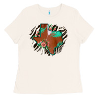 Bone Western Horsehide Texas Flag Ladies Tee - Bettercallsaul