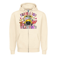 Sandshell i have a bus full of valentines Zipper Hoodie - CowhideDigitalArt