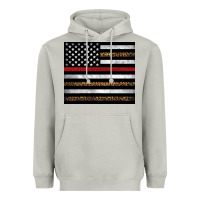 Moon Dust thin red line American flag leopard Heavyweight Hoodie - Artiststas