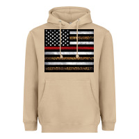 Mushroom thin red line American flag leopard Heavyweight Hoodie - Artiststas