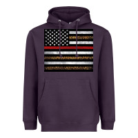 Plum thin red line American flag leopard Heavyweight Hoodie - Artiststas