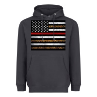 Smoke thin red line American flag leopard Heavyweight Hoodie - Artiststas