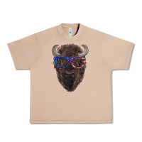 Burro bison with american flag glasses Urban Heavy Tee - RanaPortraitStore