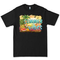 Black summer vibes sunset and fruits Premium Tee - BarkalooDesign
