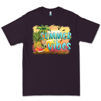 Plum summer vibes sunset and fruits Premium Tee - BarkalooDesign