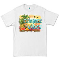White summer vibes sunset and fruits Premium Tee - BarkalooDesign