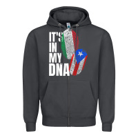 Smoke Italian And Puerto Rican DNA Mix Flag Heritage Gift Zipper Hoodie - minhPixels