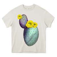 Cream Opunthia Santa Rita Cactus Heavy Core Tee - LillyAllenDesigns