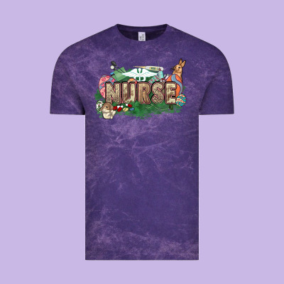 Easter Egg Nurse Bunny Easter Day Vintage Tee Designed By Howdyjamesfarm