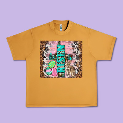 Western He Is Risen With Rabbit Urban Heavy Tee Designed By Tumblerdesignbyshophia