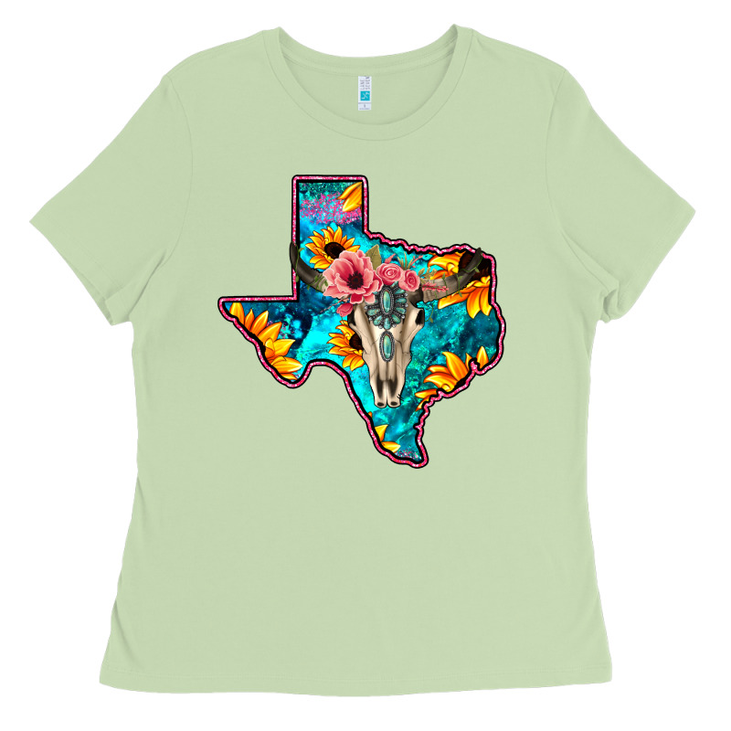 Western Sunflower, Rose, Gemstsone, Turquoise Bull Skull Ladies Tee by Bettercallsaul | Teevron