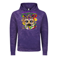 Cloud Purple meowdi gras mardi gras cat Vintage Hoodie - CowGirlArtShop