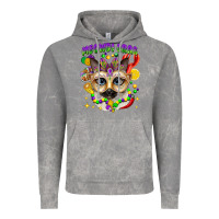 Meowdi Gras Mardi Gras Cat Vintage Hoodie | Teevron