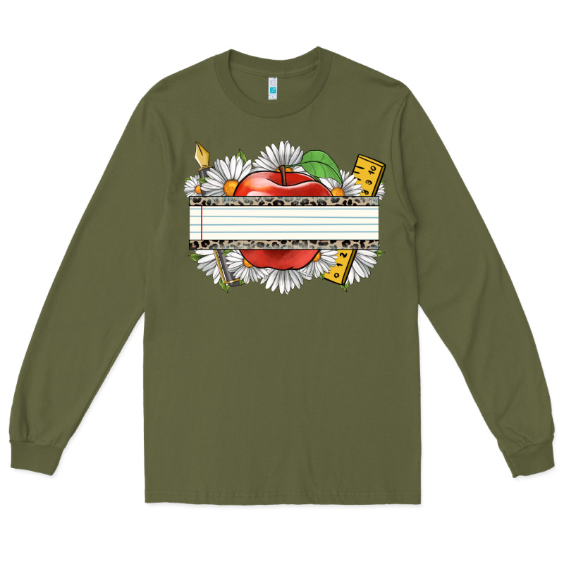 Floral Teacher Custom Name Long Sleeve Tee by CowGirlArtShop | Teevron