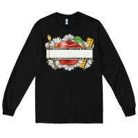 Black floral teacher custom name Long Sleeve Tee - CowGirlArtShop