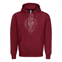 Burgundy As Above So Below GIFT Alchemy GIFT Blackcraft Zipper Hoodie - minhPixels