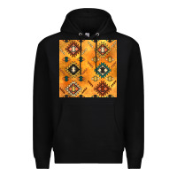 Black native american aztec seamless pattern 4 Premium Hoodie - BundleAndBundleShop