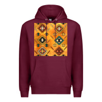 Burgundy native american aztec seamless pattern 4 Premium Hoodie - BundleAndBundleShop