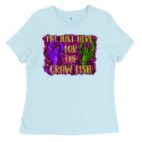 Baby Blue mardi gras i'm just here for the craw fish with lobster Ladies Tee - RanaPortraitStore