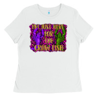 White mardi gras i'm just here for the craw fish with lobster Ladies Tee - RanaPortraitStore